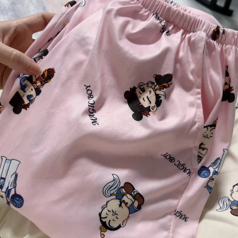 Sanrio Hello Kitty Pajama Pants Women Loose Cartoon Home Trousers