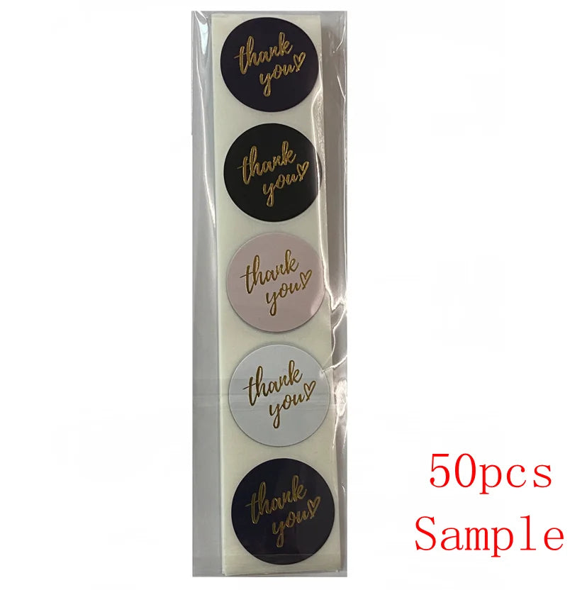 Thank You Stickers Roll – Elegant Packaging Labels for Small Business & Gift Wrapping