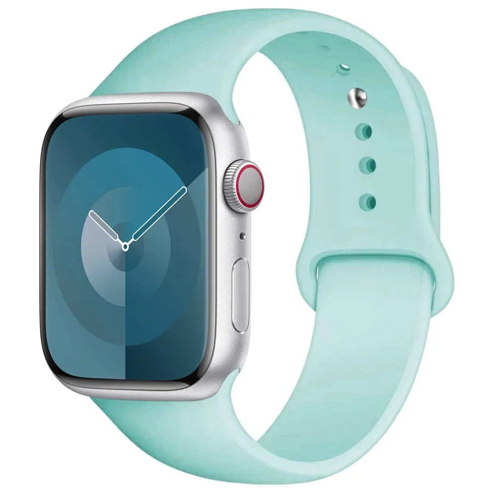 Silicone Apple Watch Band – Sport Strap Replacement for Apple Watch Series 3–9, SE & Ultra