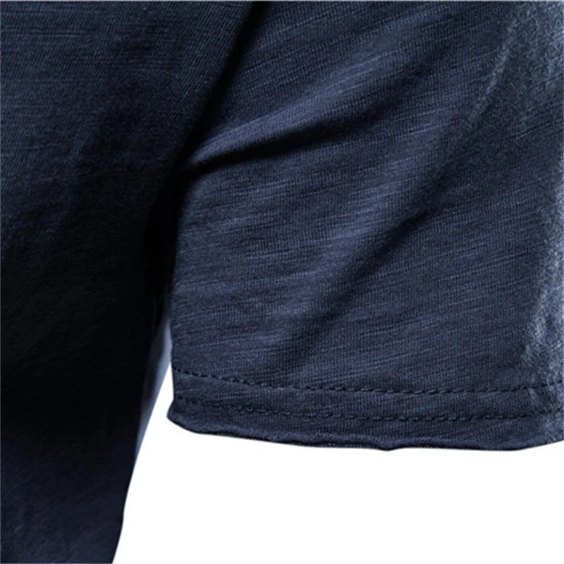 Men Cotton T Shirt Soft Casual Summer O Neck Short Sleeve Fitness Basic Tee