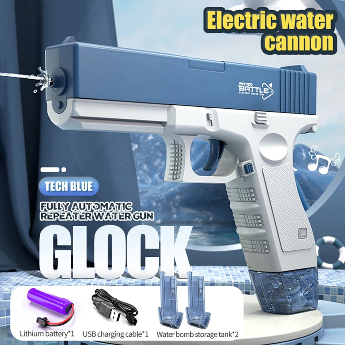 Electric Water Gun – Rechargeable High Power Water Blaster for Kids & Adults