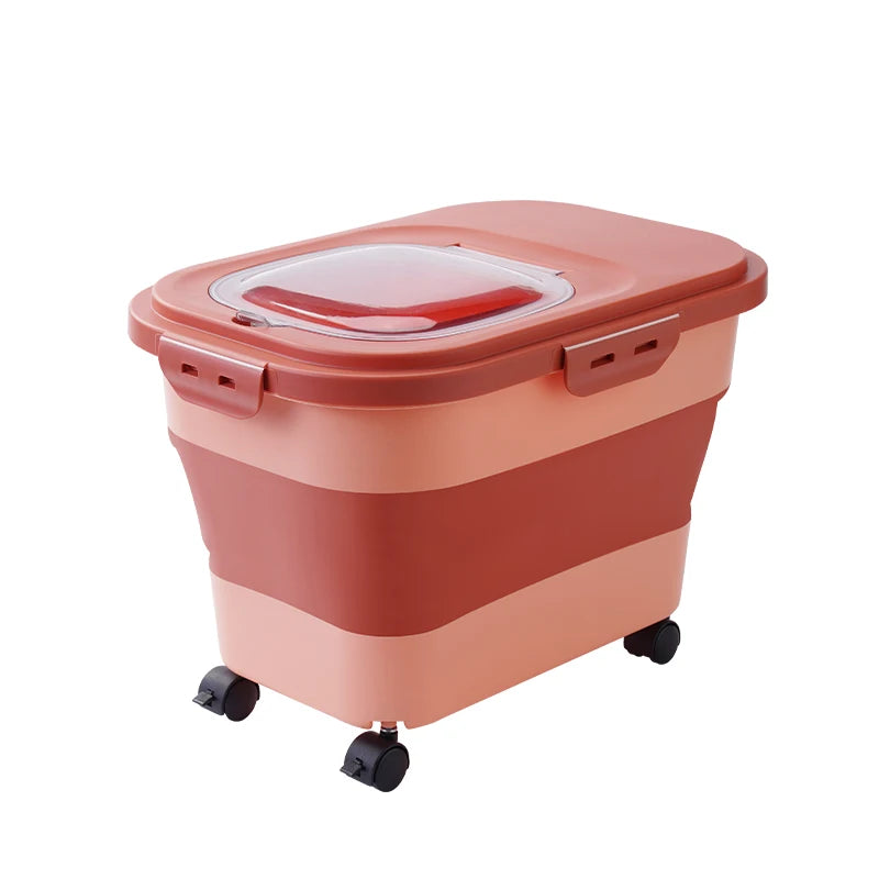 Pet Food Storage Container Airtight Collapsible Dog Cat Food Box 13/33LB