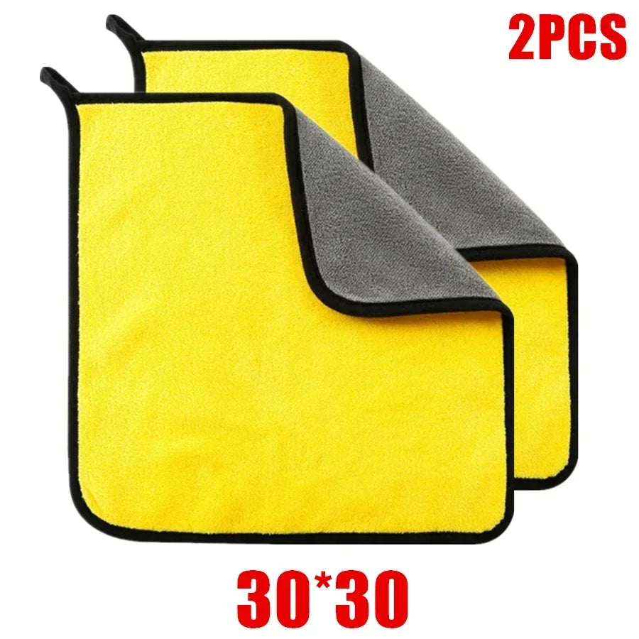 Microfiber Car Cleaning Towels – Ultra Soft Double Layer Drying Cloth for Car Detailing