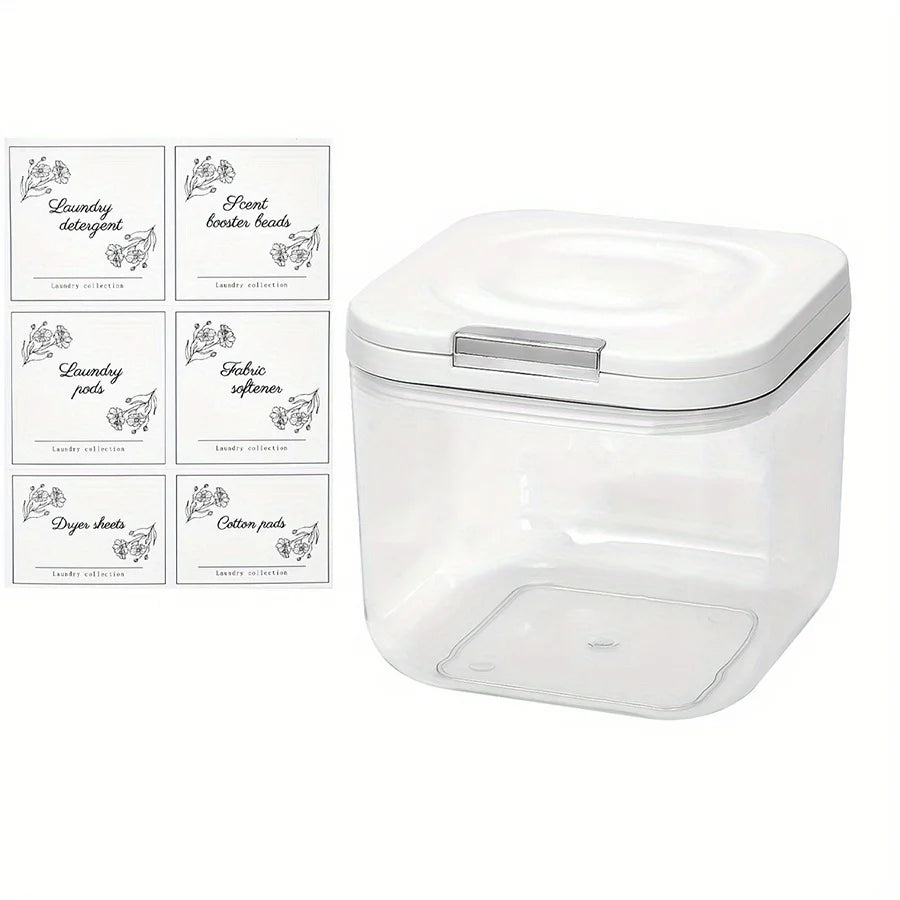 Laundry Pod Container with Lid Sealed Pop Up Large Capacity Organizer Box