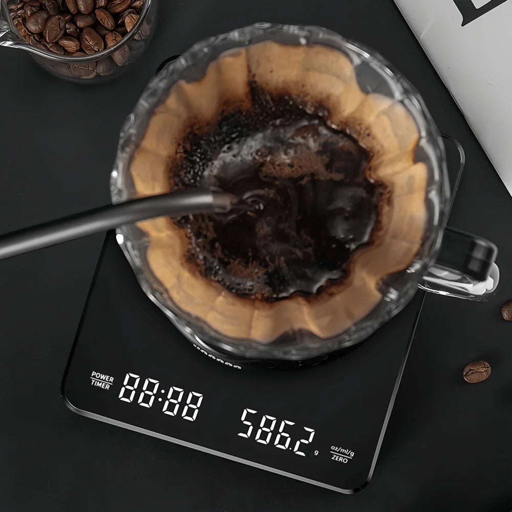 High Precision Coffee Scale USB Timer LED Waterproof Pad 3kg 5kg