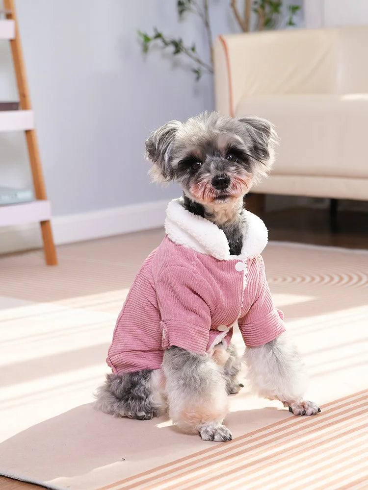 Warm Fleece Dog Jacket Cozy Pet Coat