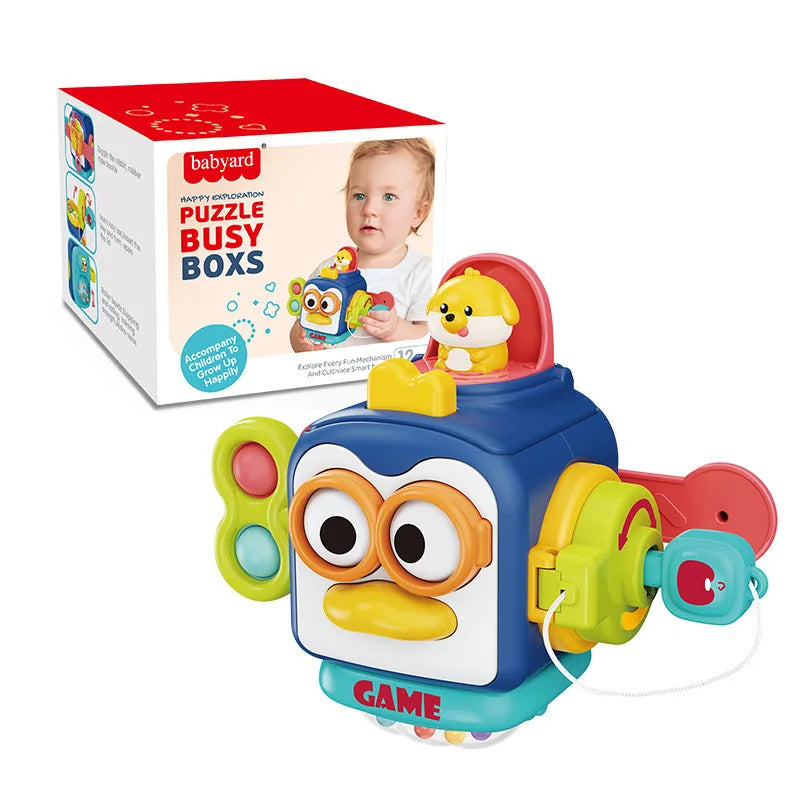 Montessori Busy Cube Sensory Toy Fine Motor Activity Toy
