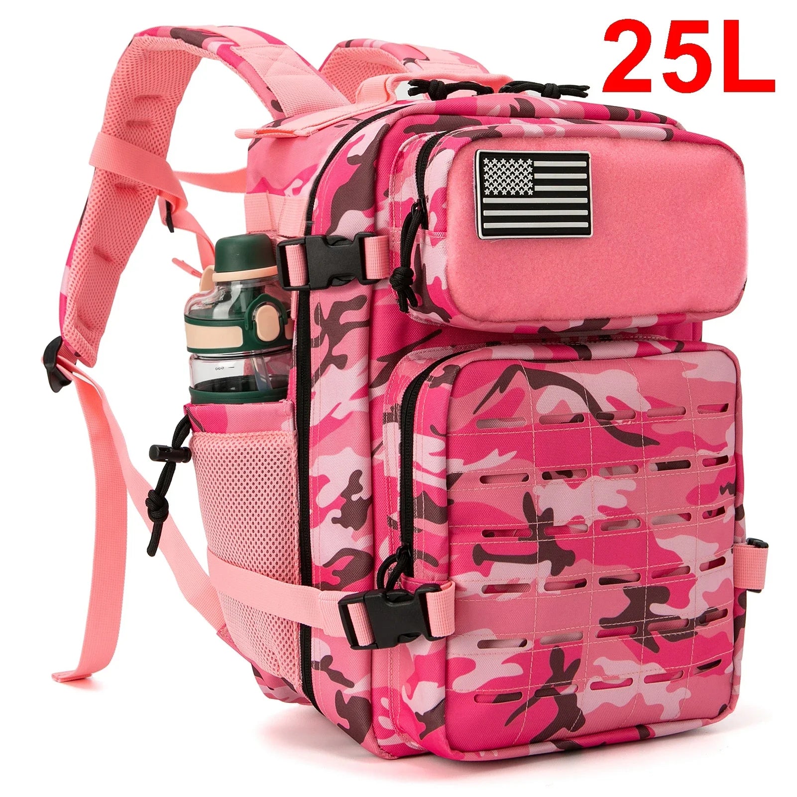 Tactical Backpack 25L 45L Outdoor Survival Hiking Rucksack with Bottle Holder