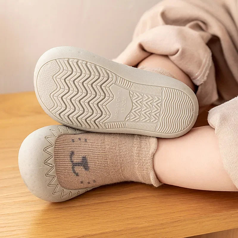 Baby Cartoon Sock Shoes Soft Rubber Sole First Walker Sneakers