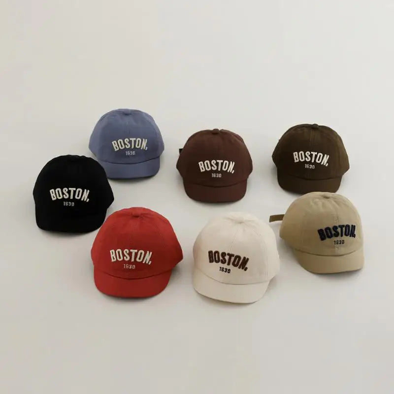 Kids Embroidery Baseball Cap Cotton Sun Hat Letter Peaked Cap Boys Girls Casual