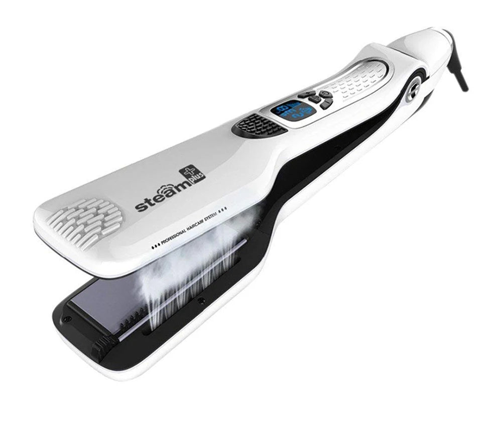 Steam Hair Straightener Brush Ceramic Tourmaline Electric Vapor Flat Iron Professional