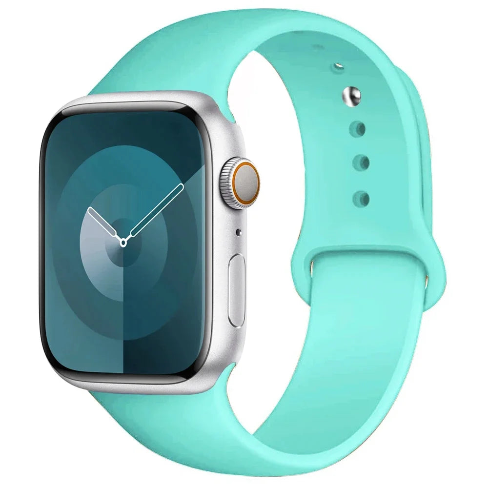 Silicone Apple Watch Band – Sport Strap Replacement for Apple Watch Series 3–9, SE & Ultra