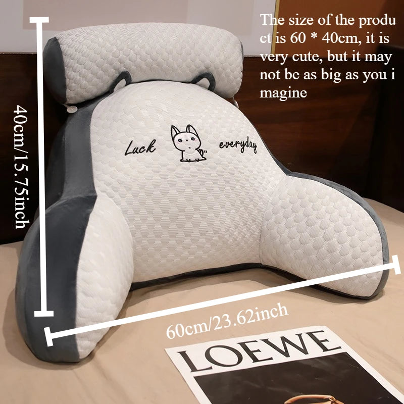 Adjustable Reading Pillow Ergonomic Back Support Cushion for Bed Sofa Floor