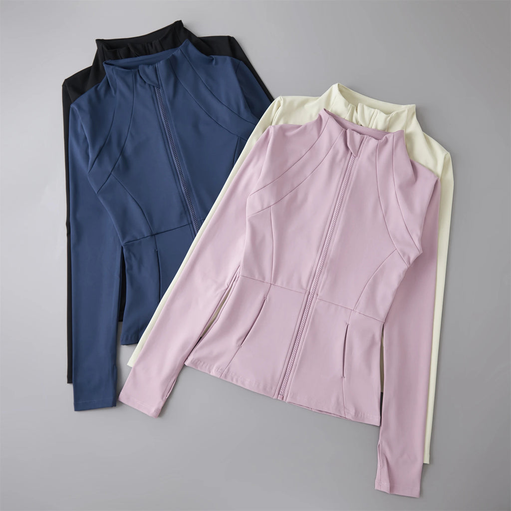 Women’s Long Sleeve Running Windbreaker Sports Jacket Workout Activewear Top