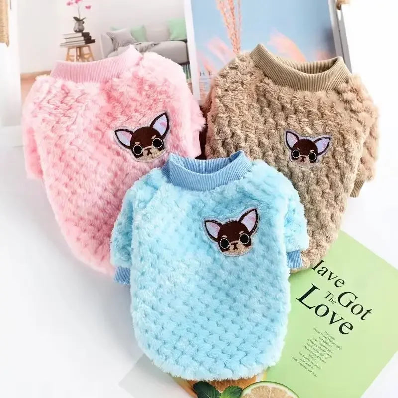 Fleece Dog Hoodie Warm Pet Sweater Jacket