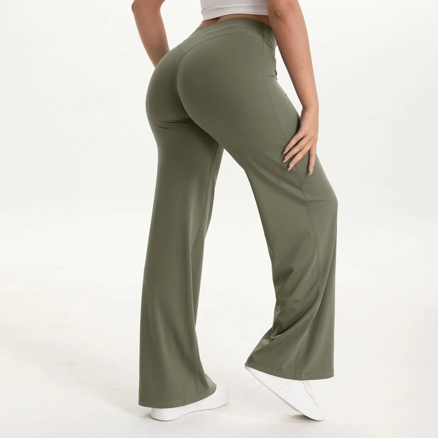 Flare Yoga Pants Women High Waist Bootcut Gym Leggings Fitness Trousers