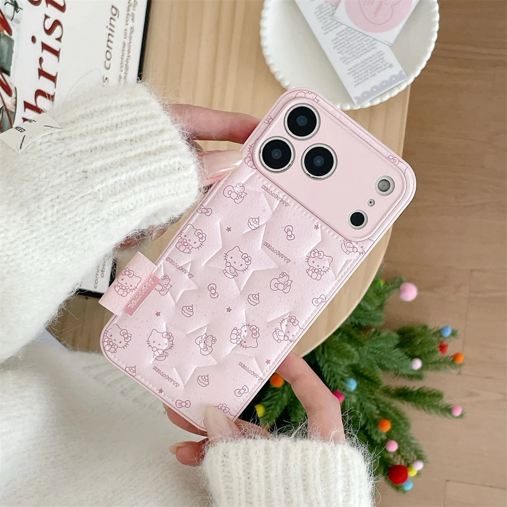 Cute Pink 3D Hello Kitty Silicone Shockproof iPhone Case