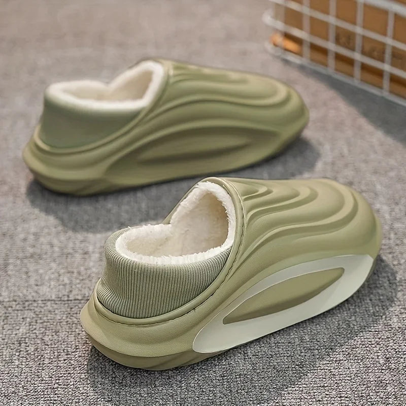 Winter EVA Slippers Thick Lined Non Slip Indoor Outdoor Lightweight Home Shoes