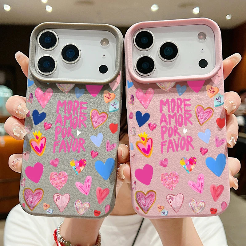 Heart Print Soft iPhone Case