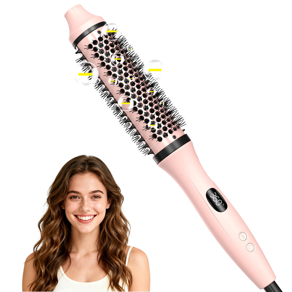 Thermal Brush 1.5 Inch Heated Round Brush Blowout Dual Voltage Negative Ion 6 Temp Modes