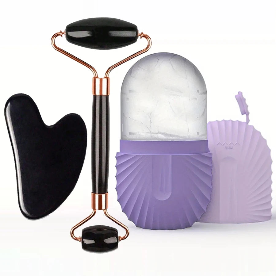 Ice Face Roller Gua Sha Skincare Tool Set