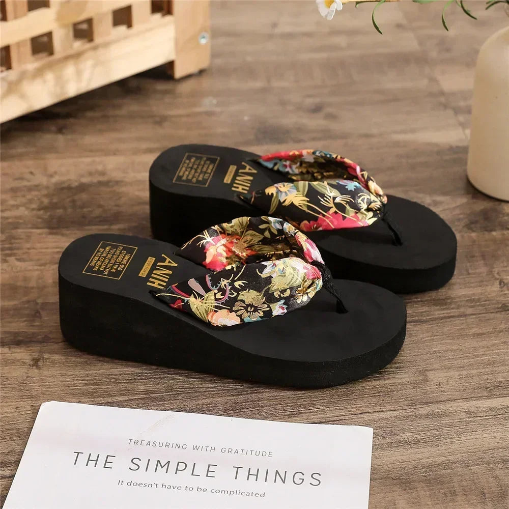 Women Platform Flip Flops Summer Beach Sandals