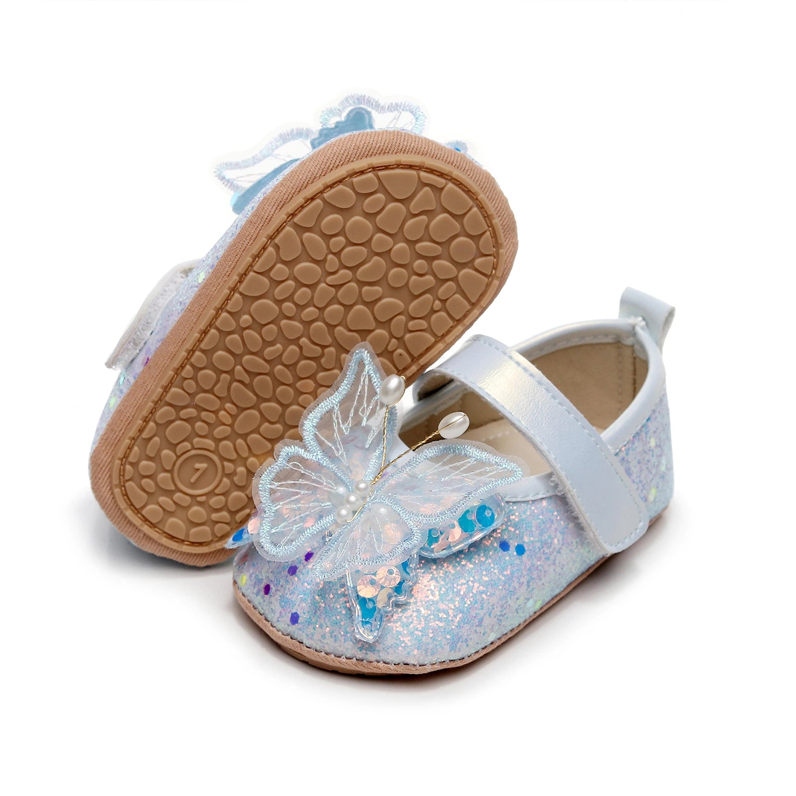 Baby Girl Butterfly Glitter Princess Flats