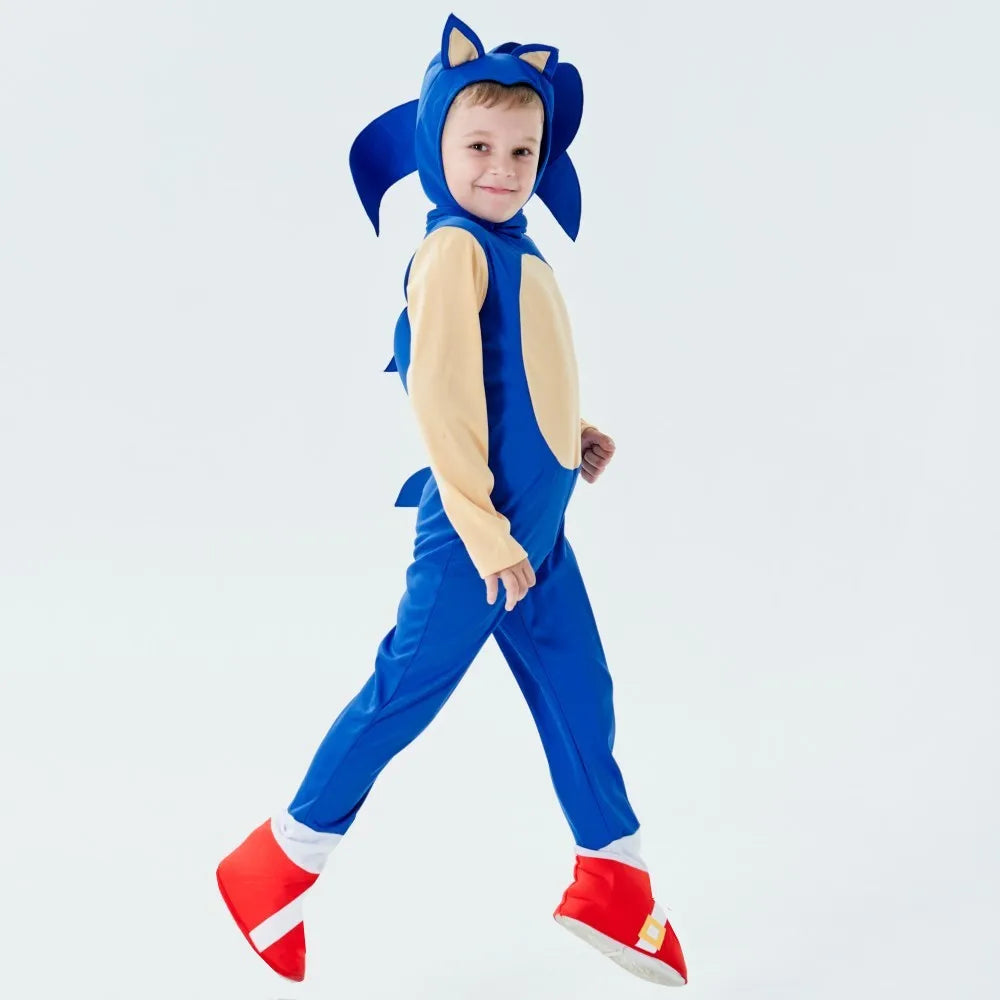 Kids Cartoon Hedgehog Cosplay Costume Halloween Zentai Bodysuit