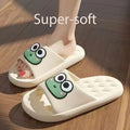 Cute Frog EVA Slippers Women Anti Slip Bathroom Slides Soft Comfortable Indoor Outdoor Home Sandals