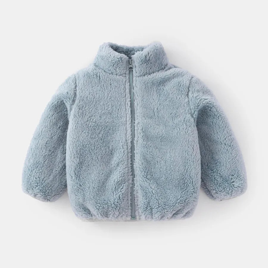 Kids Warm Plush Coat for Baby Boys and Girls