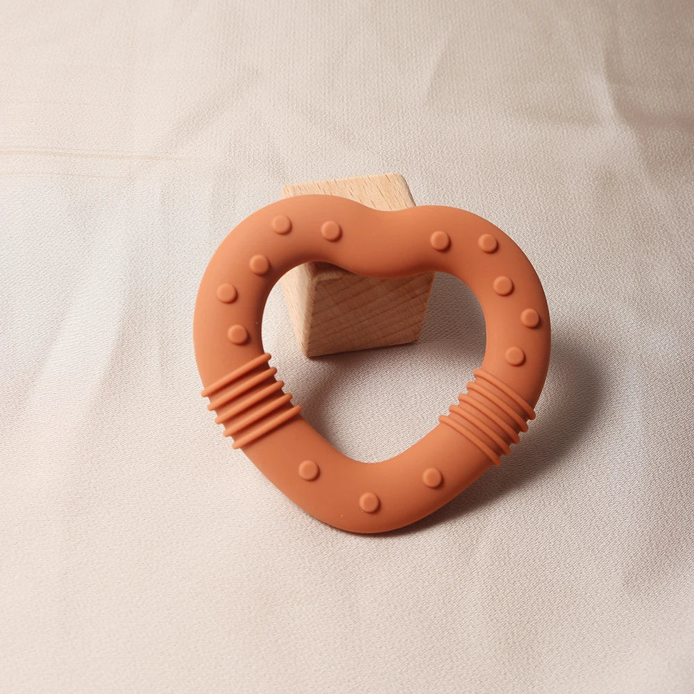 Food Grade Silicone Baby Teether Star Heart Teething Toy