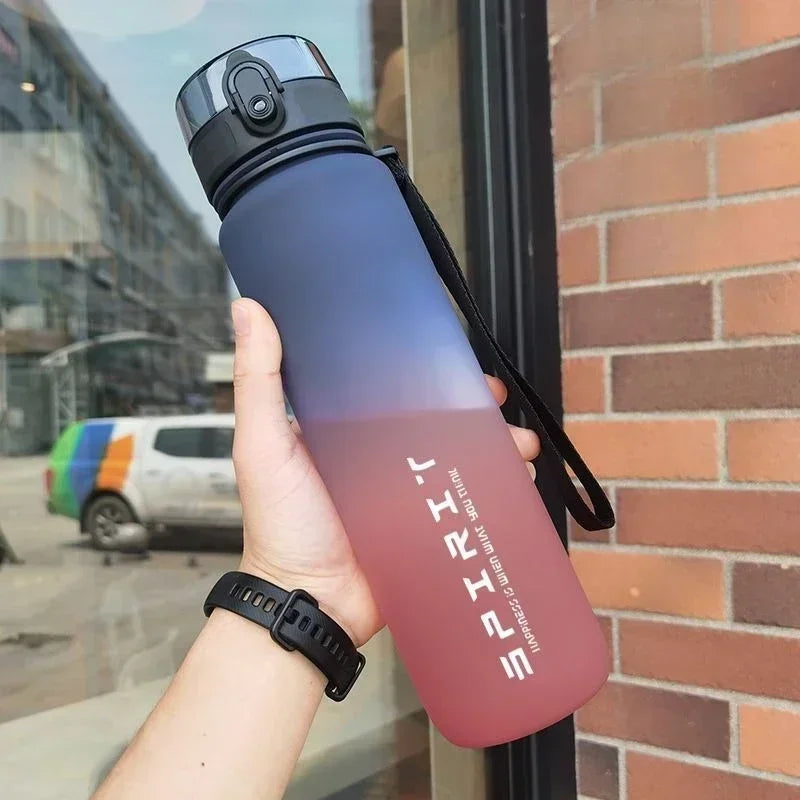 1L Sports Water Bottle – Large Capacity Leak-Proof Plastic Bottle for Gym, Outdoor Travel & Fitness Use