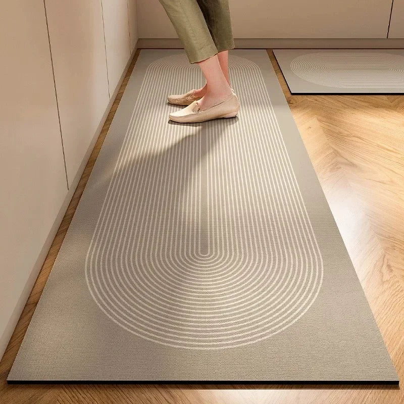 Diatomite Kitchen Floor Mat Anti Slip Super Absorbent Quick Dry Rug