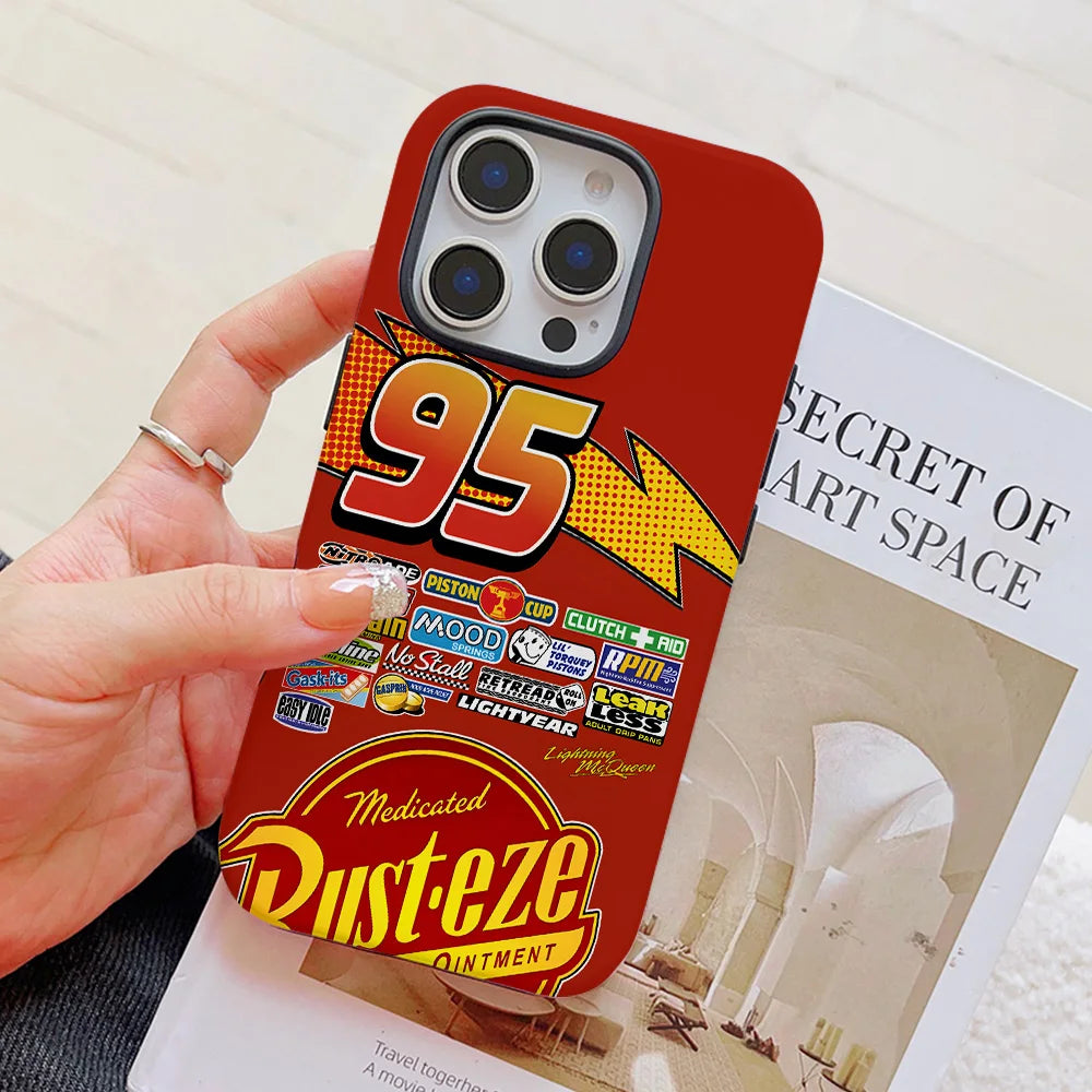 Cars Lightning McQueen 95 Double Layer Shockproof iPhone Case