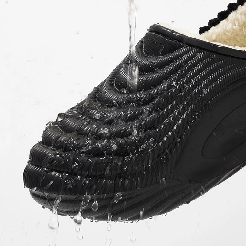 Women’s Waterproof EVA Plush Slippers Warm Non Slip Winter Home Shoes