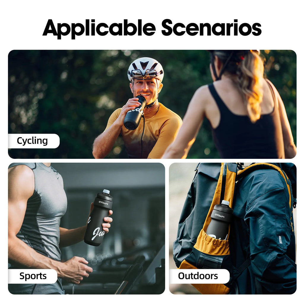 Cycling Water Bottle 650ml–750ml – Leakproof Squeeze Sports Bottle for Bike, Gym & Outdoor