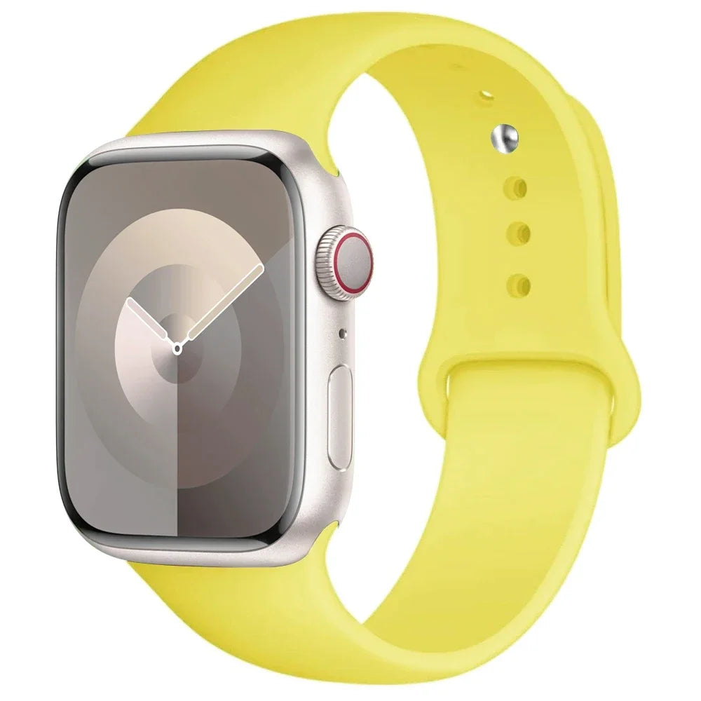 Silicone Apple Watch Band – Sport Strap Replacement for Apple Watch Series 3–9, SE & Ultra