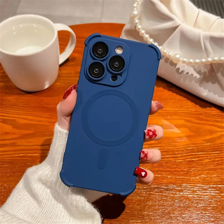 Magnetic Shockproof Silicone Bumper iPhone Case