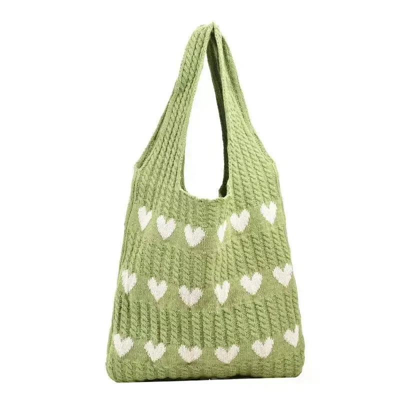 Women’s Handmade Knitted Shoulder Bag Summer Underarm Purse