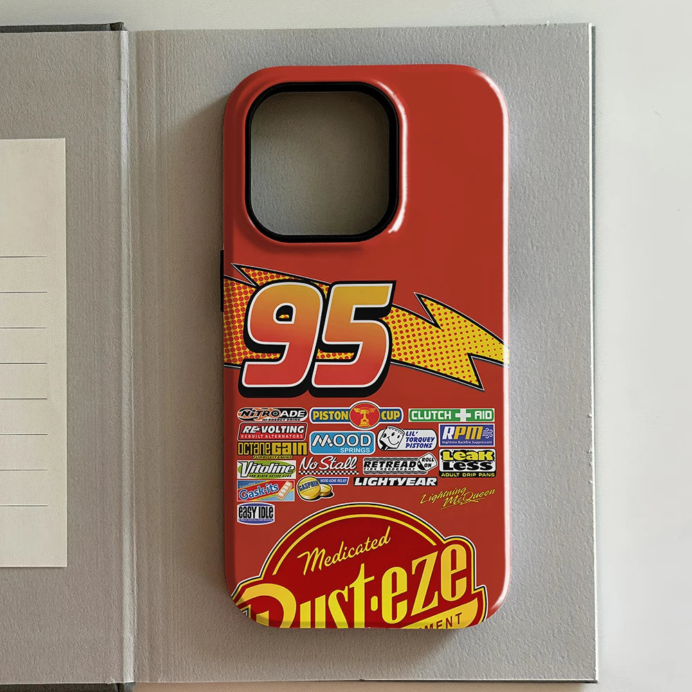 Cars Lightning McQueen 95 Double Layer Shockproof iPhone Case