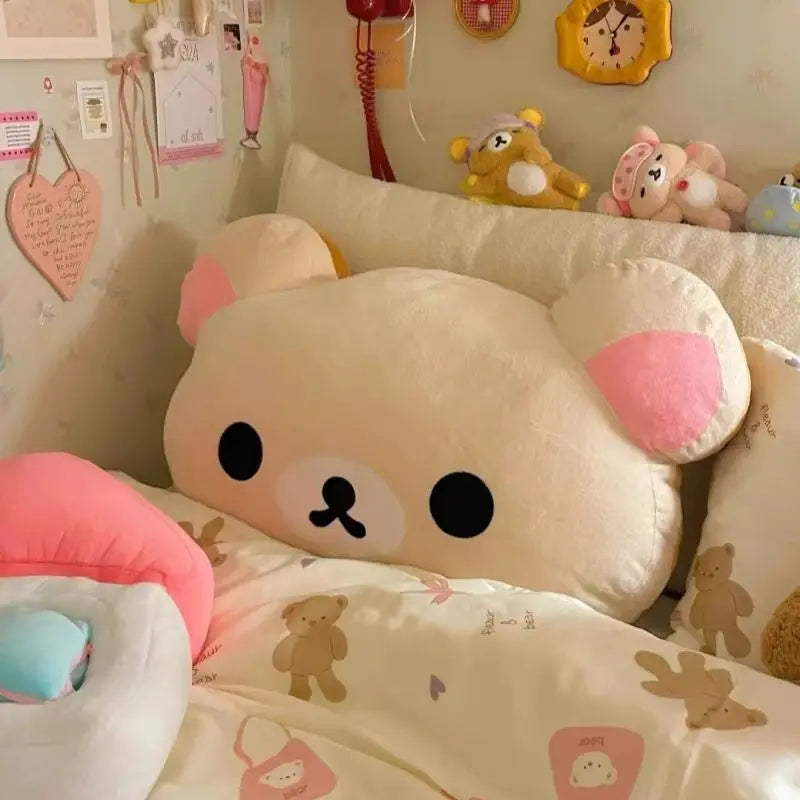 Plush Pillow 44cm Cute Back Support Cushion Detachable Washable Sleeping Toy Gift