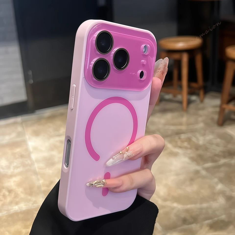 Magnetic MagSafe Big Window Charging iPhone Case