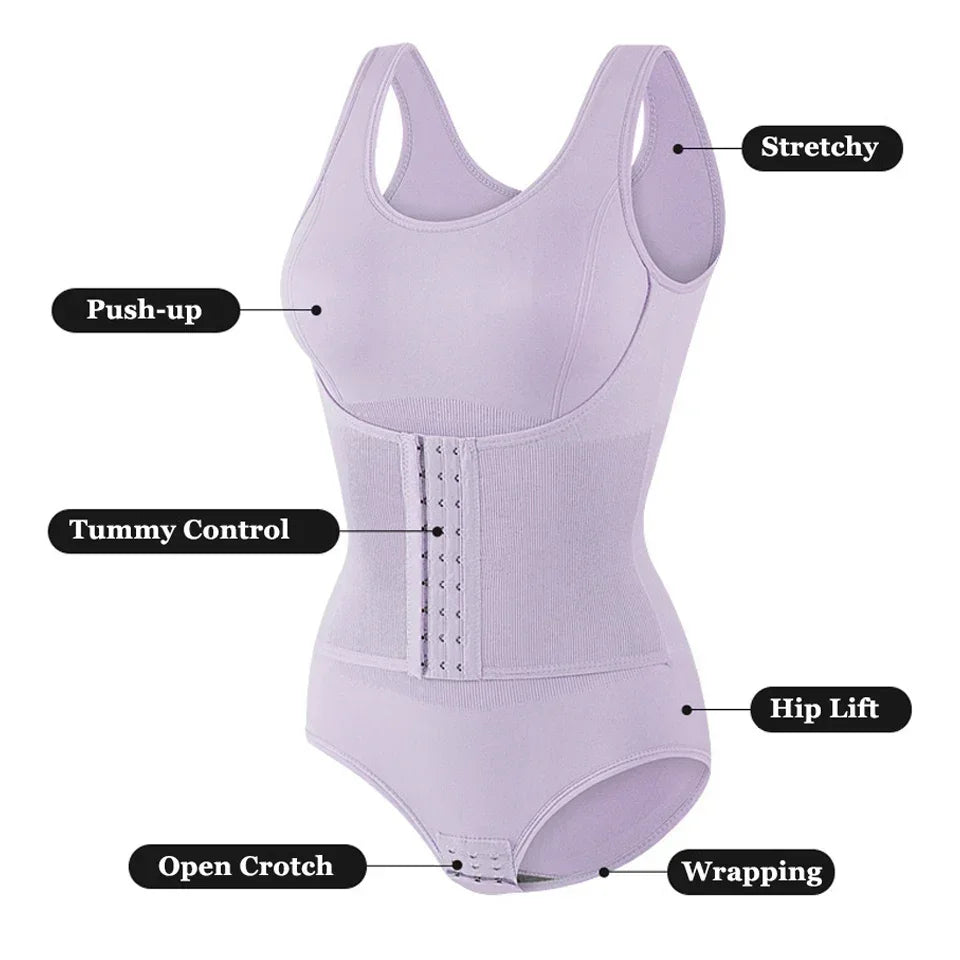 Women’s Zipper Shapewear Bodysuit Tummy Control Waist Trainer