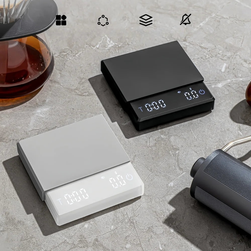 Mini Coffee Scale Smart Ratio USB Silicone Pad High Precision Digital