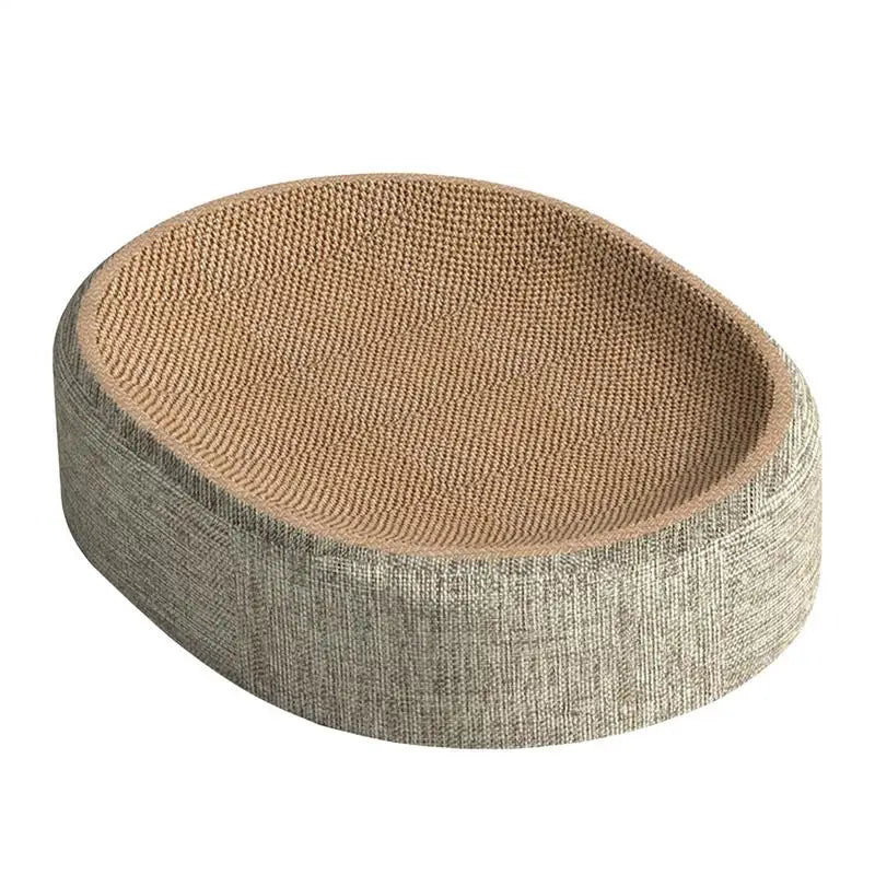 Oval Sisal Cat Scratching Pad Bed Multi Function Pet Sleeping Mat Rest Scratch Mat
