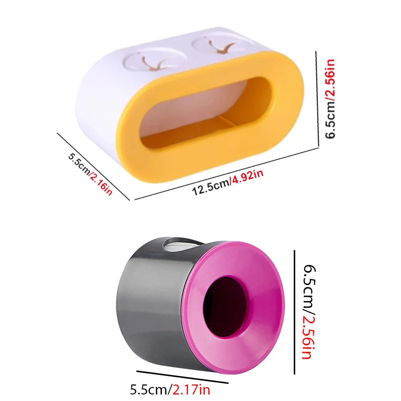 Wall Mounted Toothbrush Holder Self Adhesive Bathroom Organizer Space Saving Rack