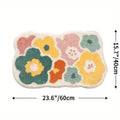 40x60cm Cute Flower Bathroom Rug Soft Absorbent Non Slip Bath Mat Machine Washable