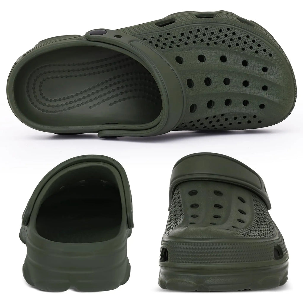 Men Breathable Garden Clogs Non Slip Casual Beach Sandals