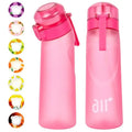 Air Water Bottle with Random Flavor Pods - Leakproof Portable Sports Bottle with Straw