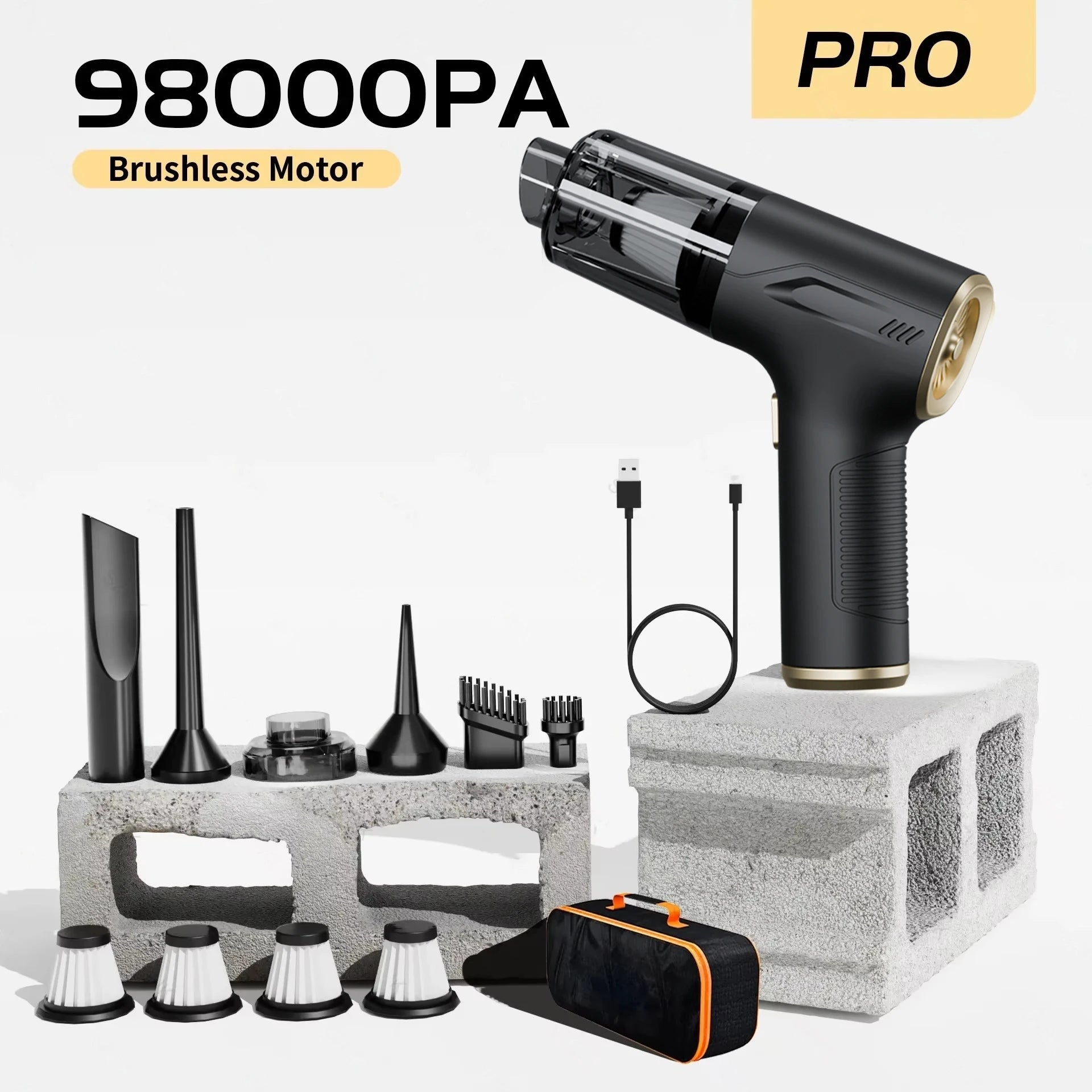 98000PA Cordless Car Vacuum Cleaner
